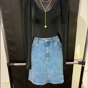 Free people denim skirt